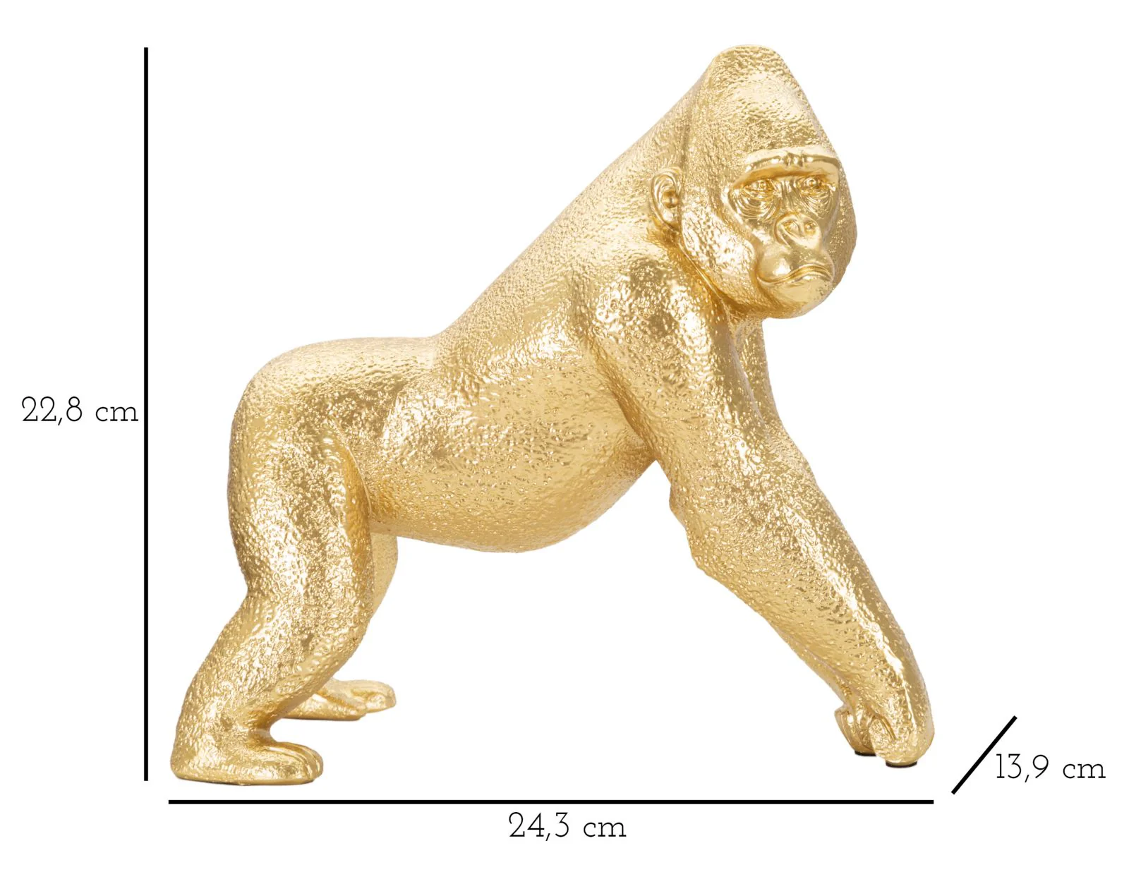 Statuetta di Gorilla Decorativa Elegante 24,3x13,9x22,8 cm - Image 6