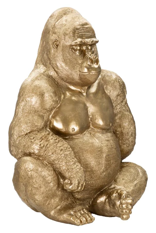 Statua Gorilla Dorato 64x53x82 cm - Image 2