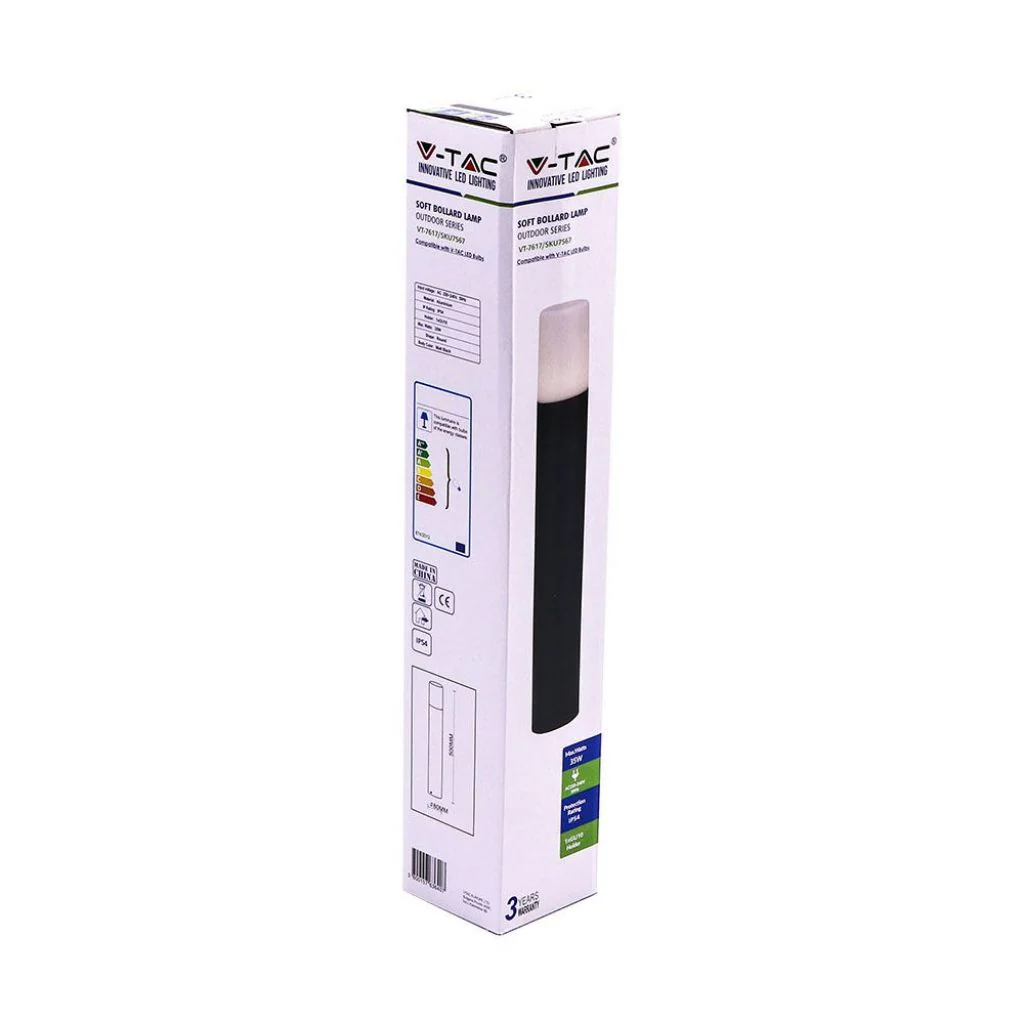 V-TAC Piantana LED da Giardino GU10, H 50cm, Nero Opaco, IP54 - Image 2