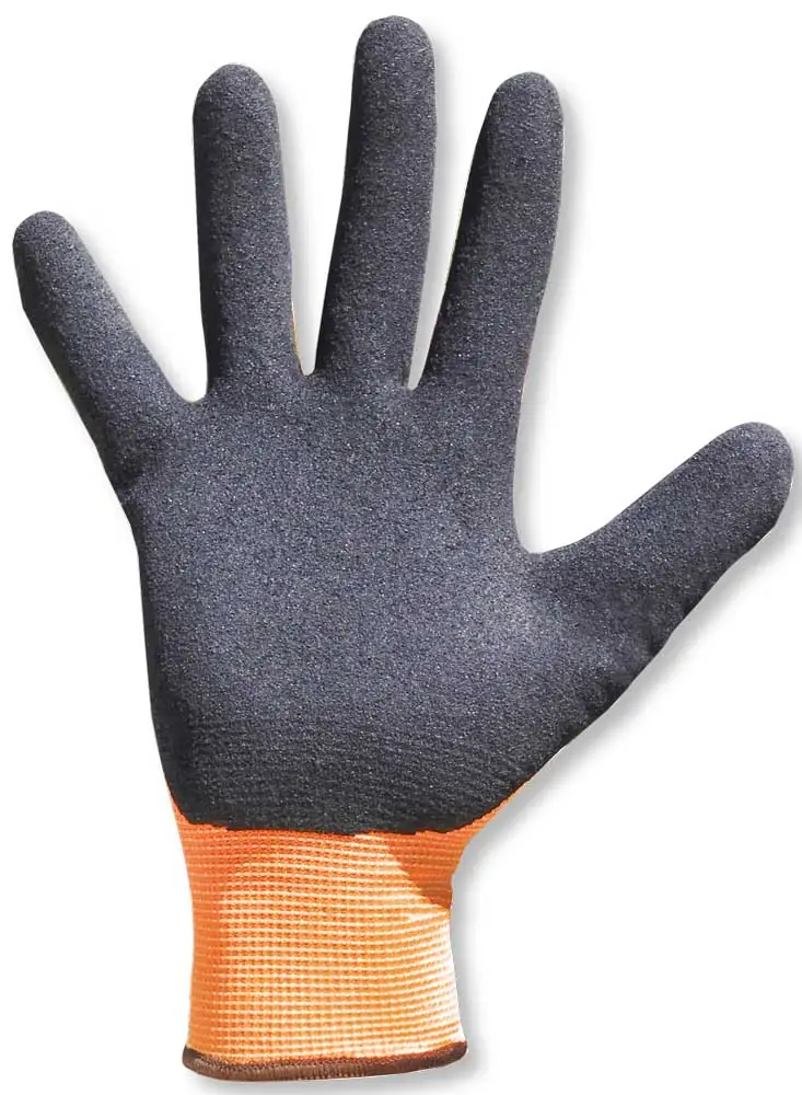 Guanti da Lavoro Tecnograb in Lattice Antiscivolo – Taglia 10 Arancio/Nero - Image 2
