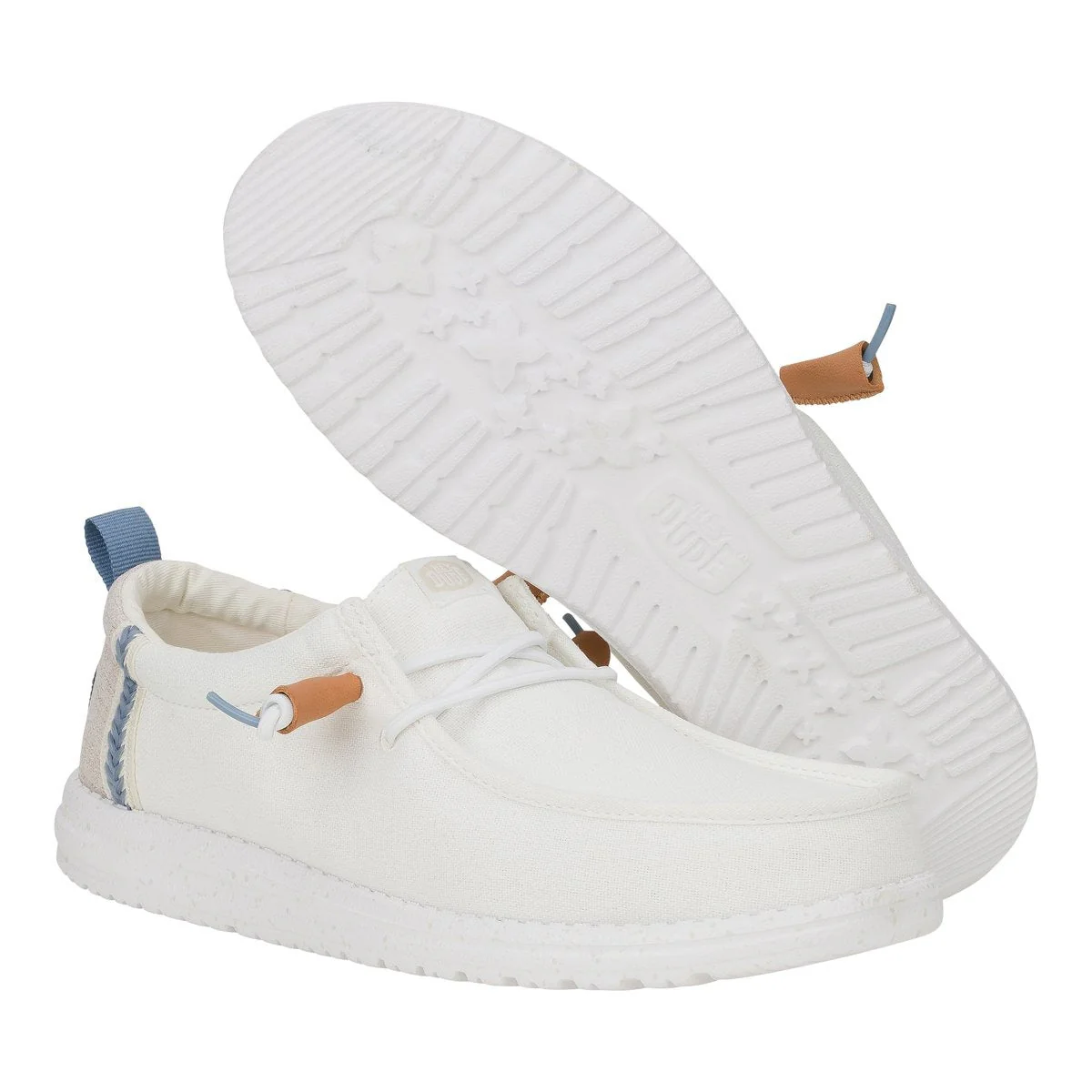Hey Dude Wally Craft Linen White/Stone Grey