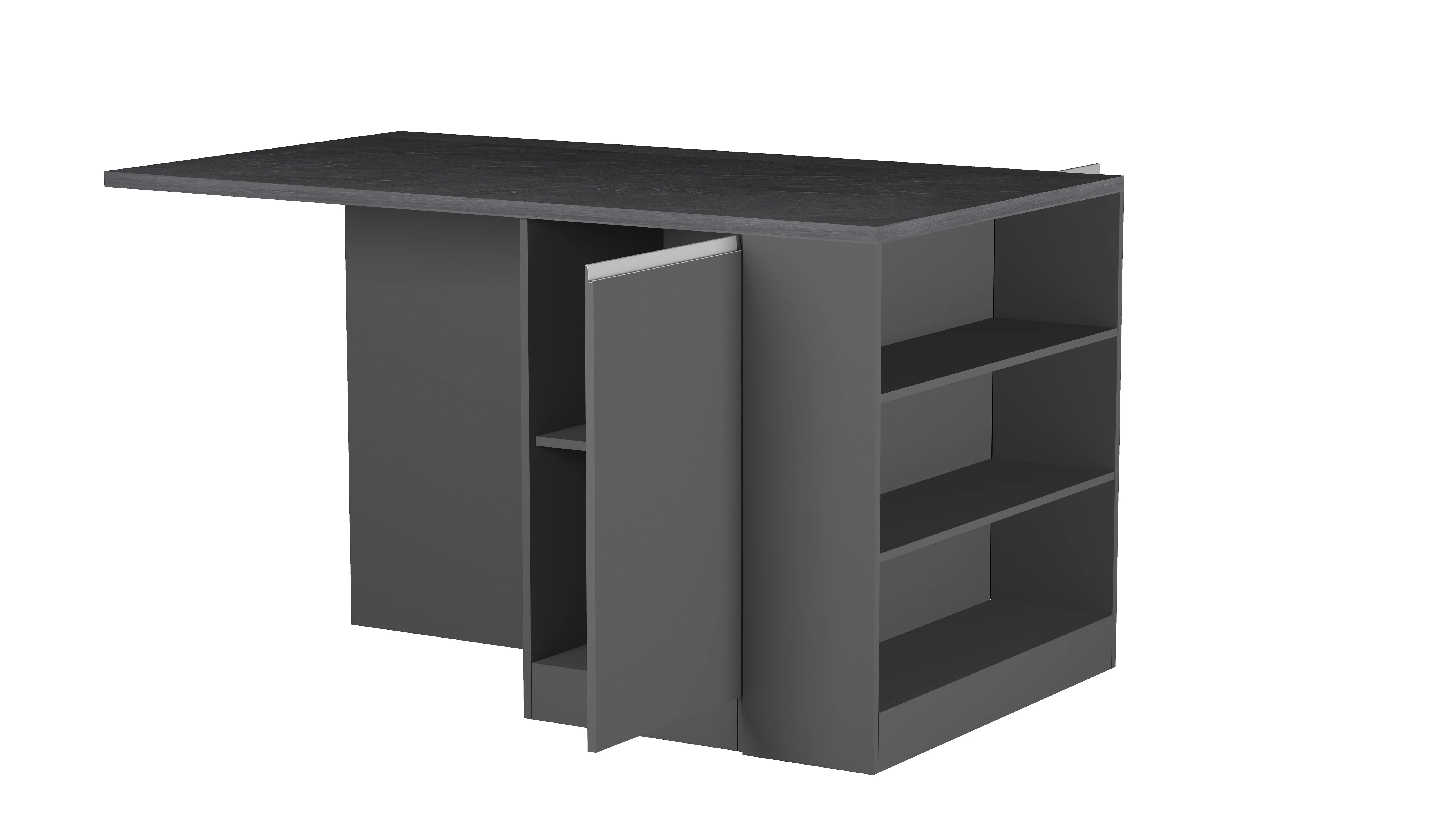 Isola Cucina SOLE 2 Ante – Antracite/Report, 160x90x90 cm, 3 Posti, Made in Italy - Image 5