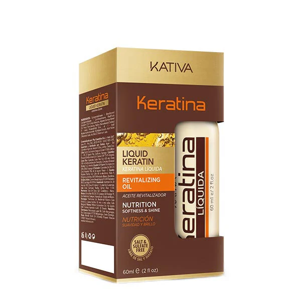 KATIVA KERATINA LIQUID KERATIN NUTRITION SOFTNESS E SHINE 60 ML - Image 2