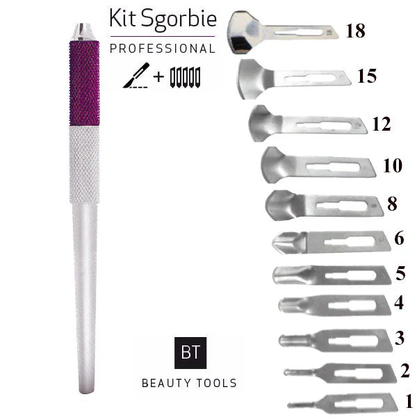 KIT PROF MANICO SGORBIE+ LAME 2 PZ X 1,2,3,4,5,6,8,10,12,15,18 - Image 2