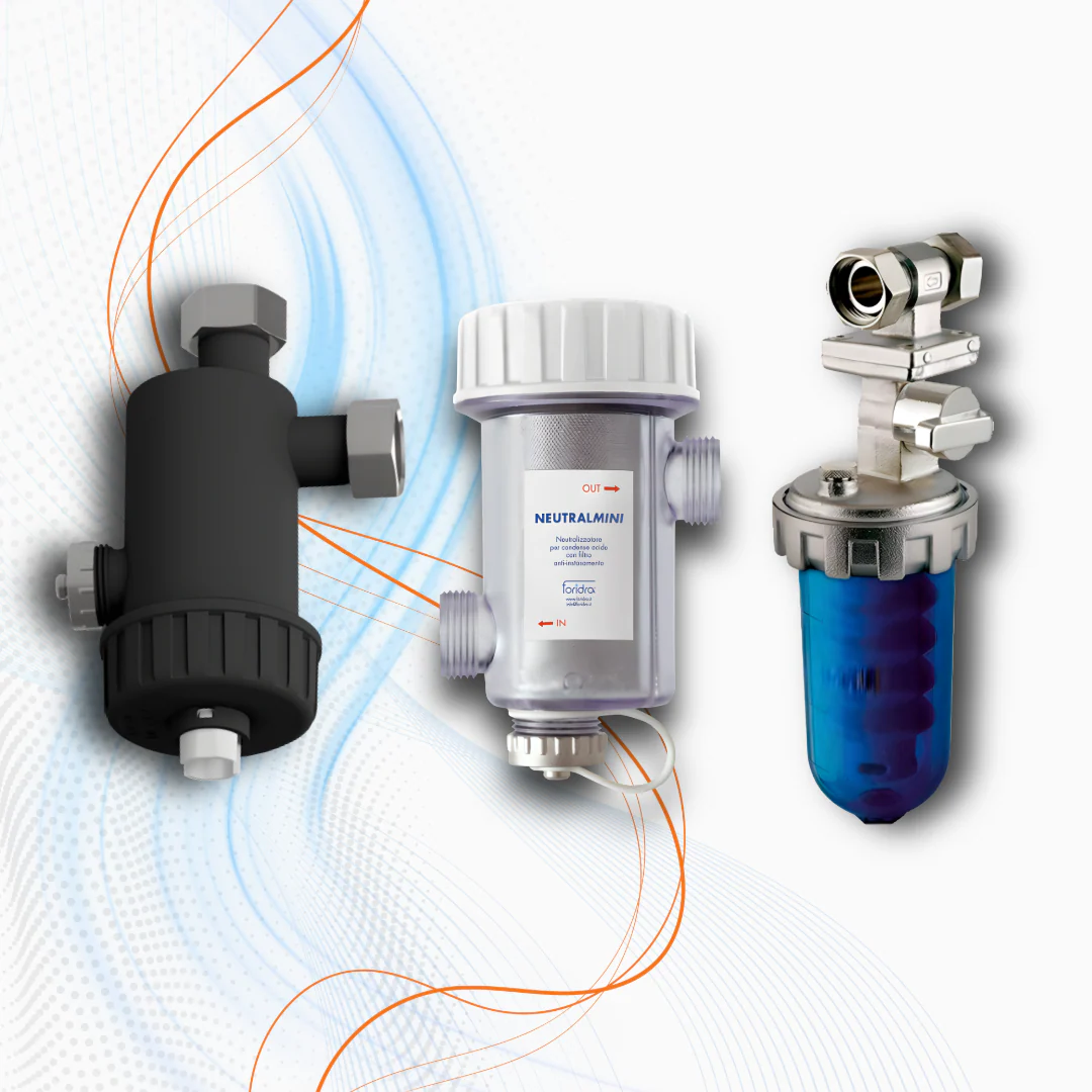 Kit Salvacaldaia Foridra Total Protex - Defangatore Magnetico Idramag Mini V + Dosatore Polisfati DosaMini OVL + Neutralizzatore di condensa NeutralMini - Image 2