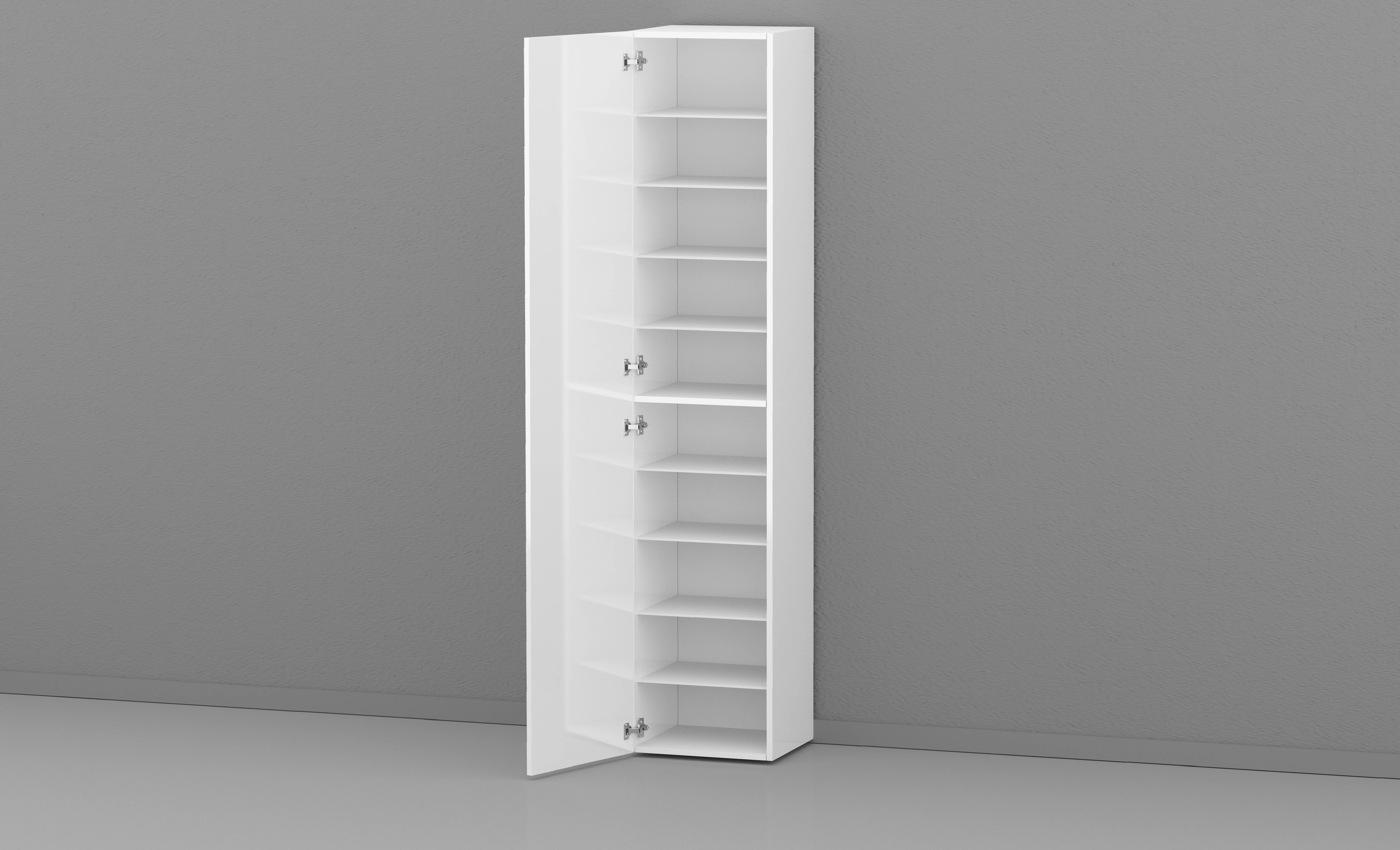 Armadio scarpiera bianco lucido Kompact con design moderno - Image 3