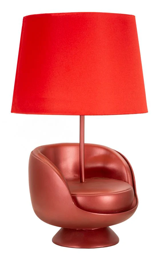 Lampada da Tavolo Retro Rossa Ø 26x43 cm - Image 2