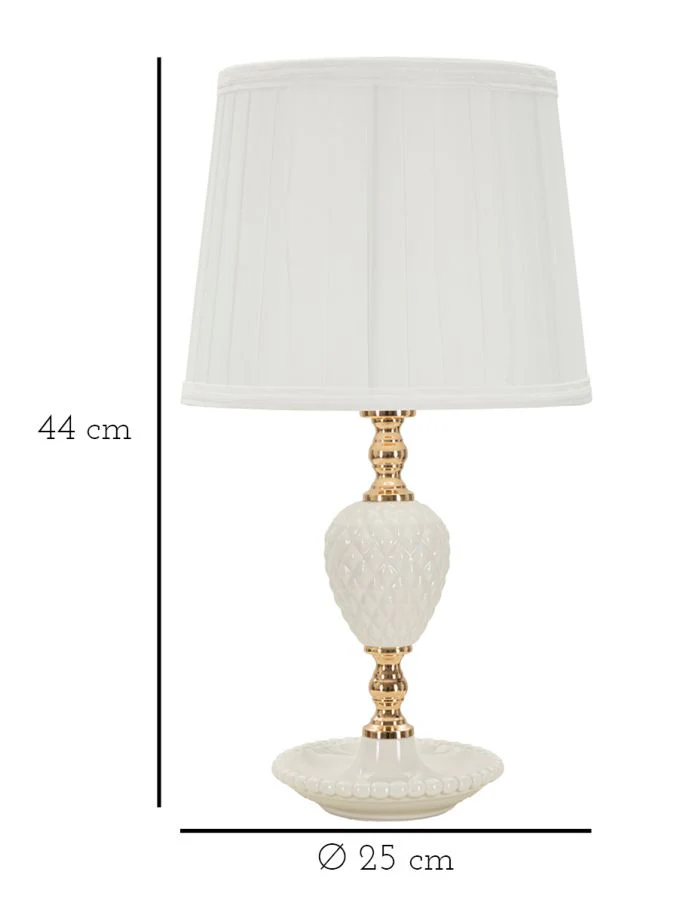 Lampada da Comodino Eleganza Torre Annunziata cm ø 25x44 - Image 6