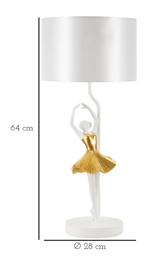 Lampada da Tavolo Eleganza Ballerina cm ø 28x64 - Image 7