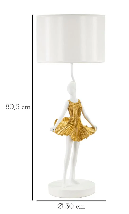 Lampada da Tavolo Eleganza Ballerina cm ø 32x90,5 - Image 7