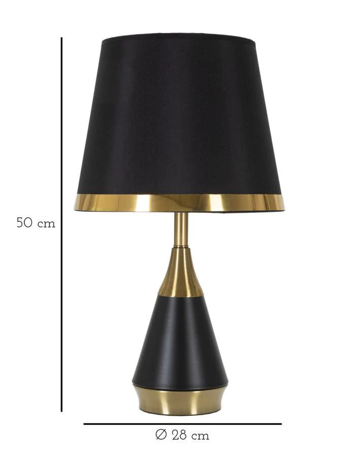 Lampada da Tavolo Elegante Blacky Ø 28x50 cm - Image 6