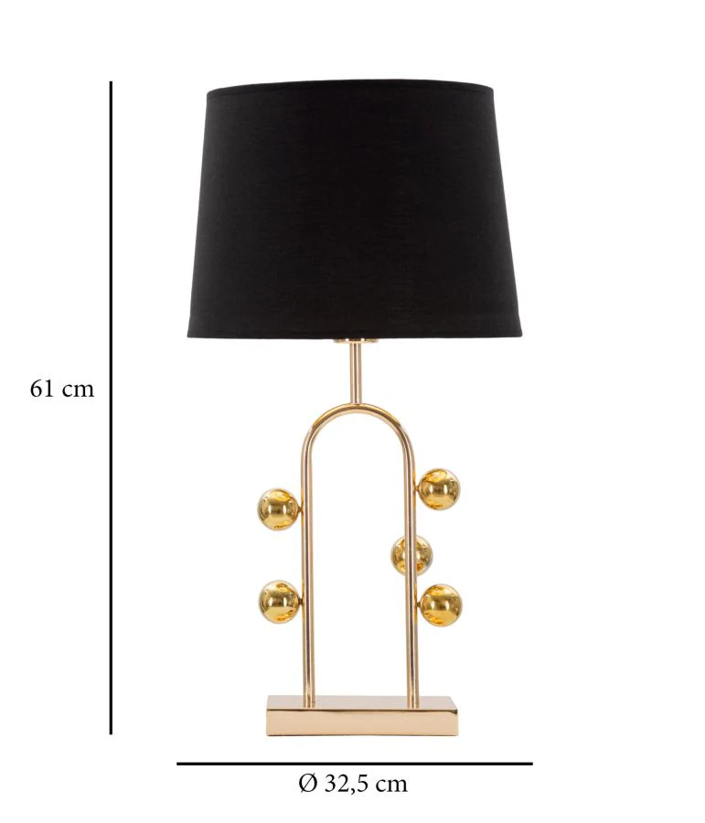 Lampada da tavolo Bubble in Metallo Dorato cm ø 32,5x61 - Image 6
