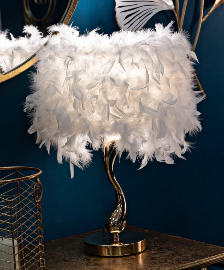 Lampada da Tavolo Elegante Bianca Ø 25x47 cm - Image 5