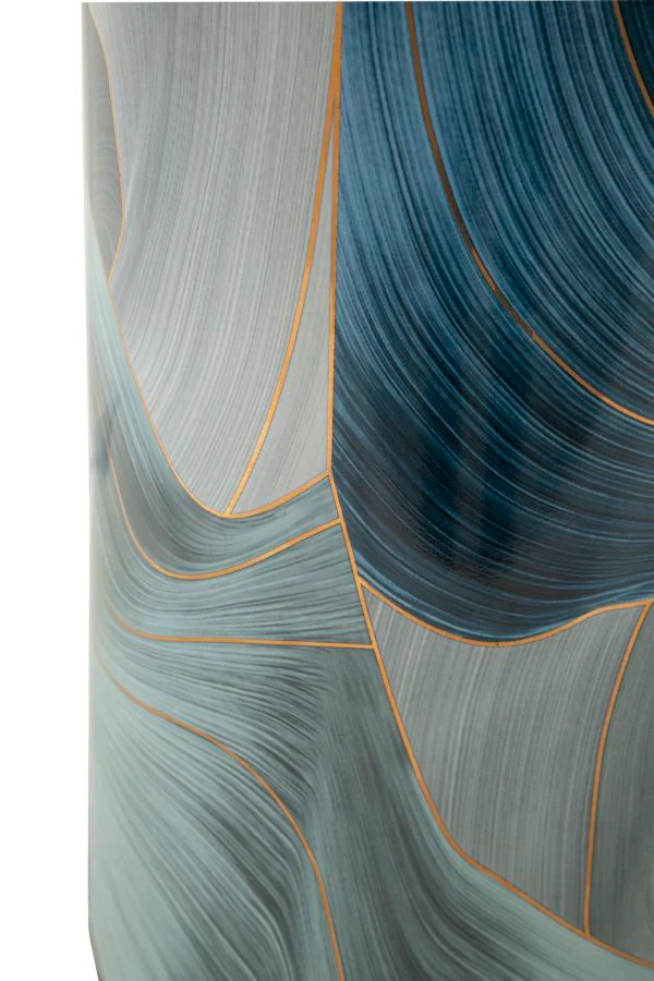 Lampada da tavolo in ceramica blu elegante cm ø 40x64 - Image 4