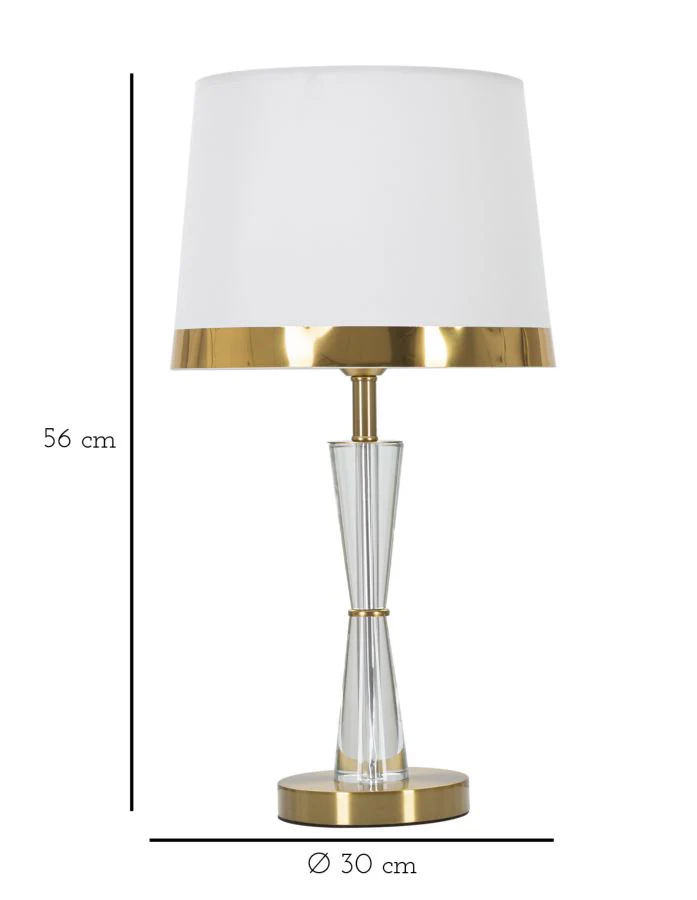 Lampada da tavolo in cristallo elegante cm ø 30x56 - Image 6