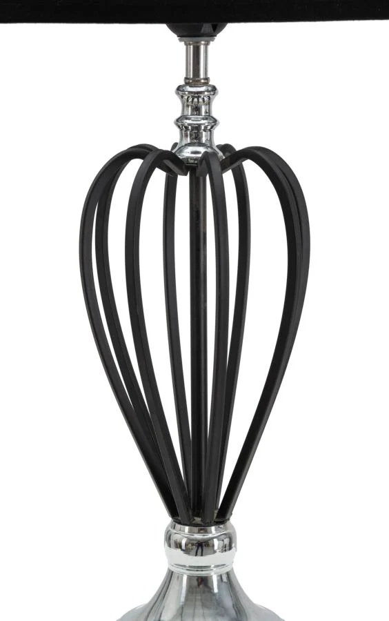 Lampada da Tavolo Elegante Darky Silver Ø 28 cm - Altezza 56 cm - Image 4