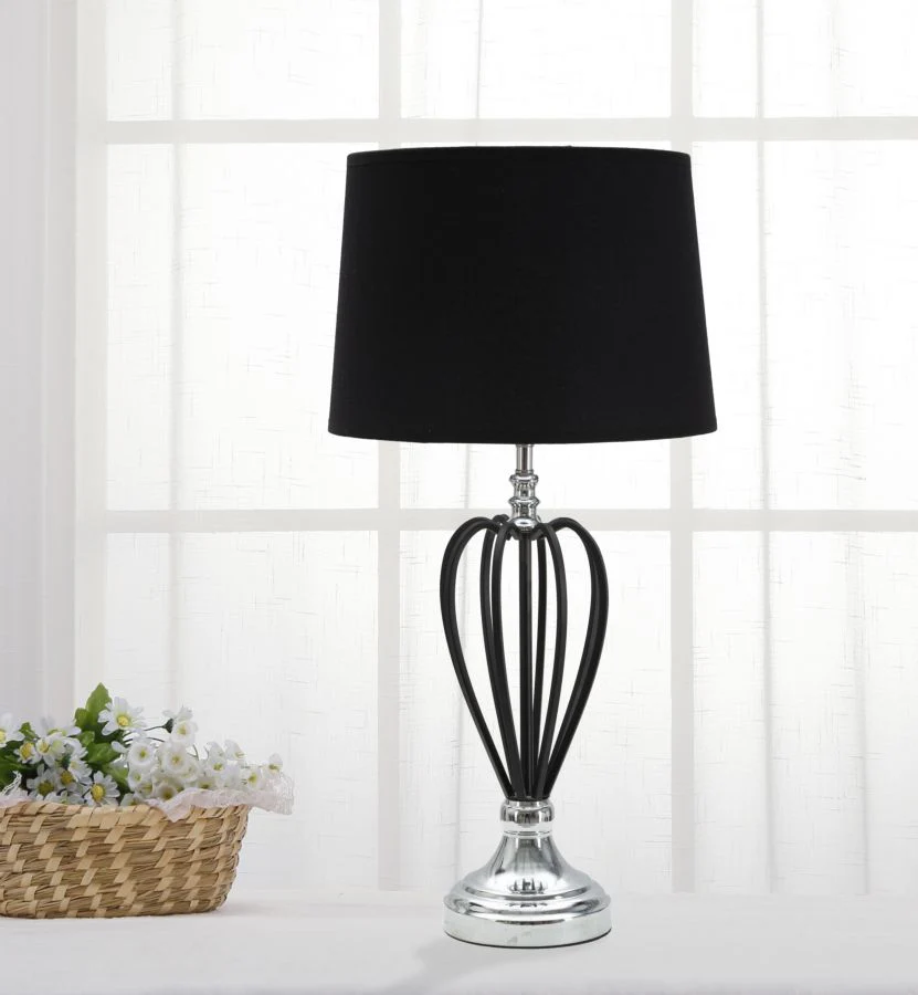 Lampada da Tavolo Elegante Darky Silver Ø 28 cm - Altezza 56 cm - Image 6