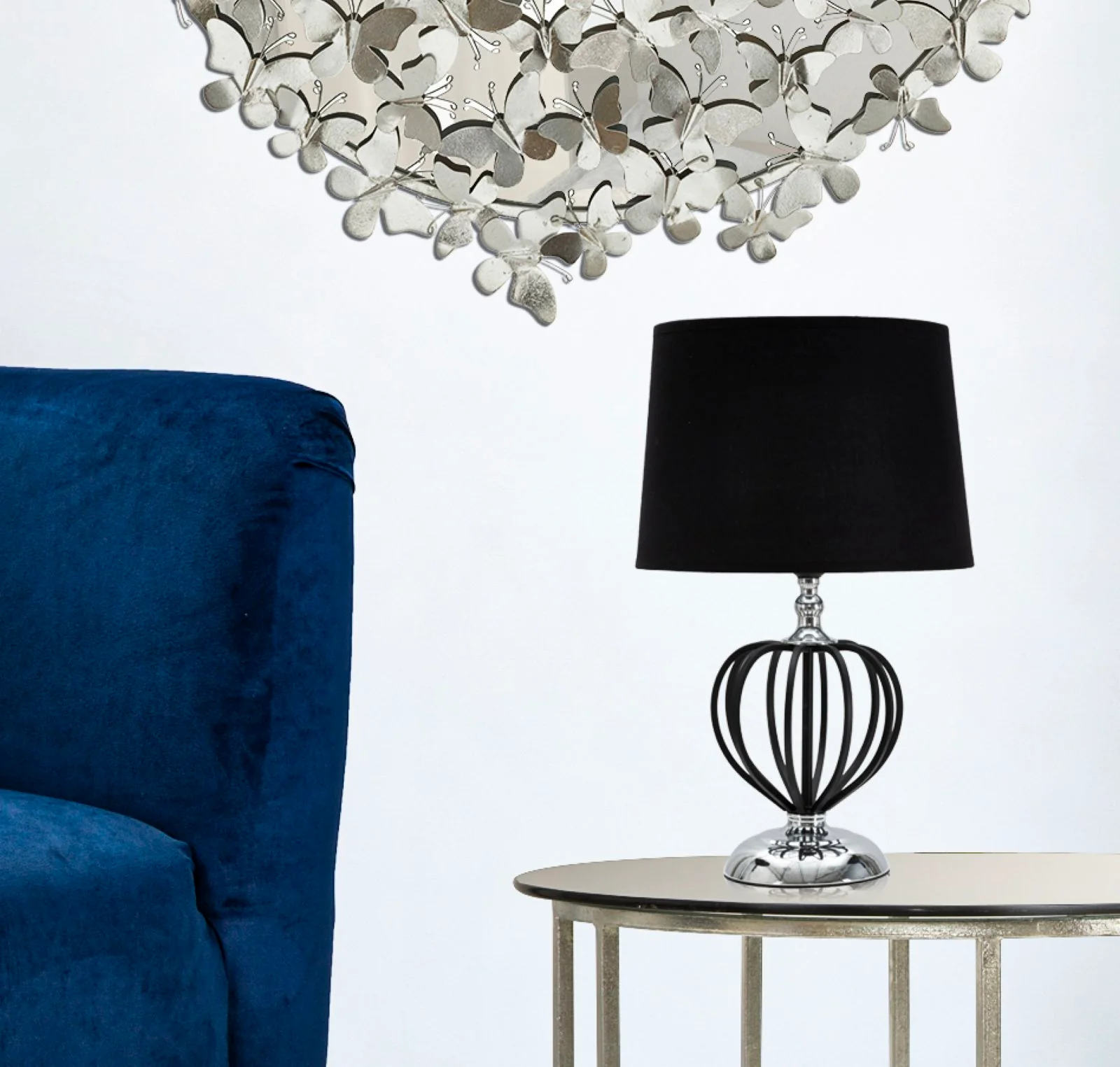 Lampada da Tavolo Glamour Silver Ø28x44,5 cm - Image 6