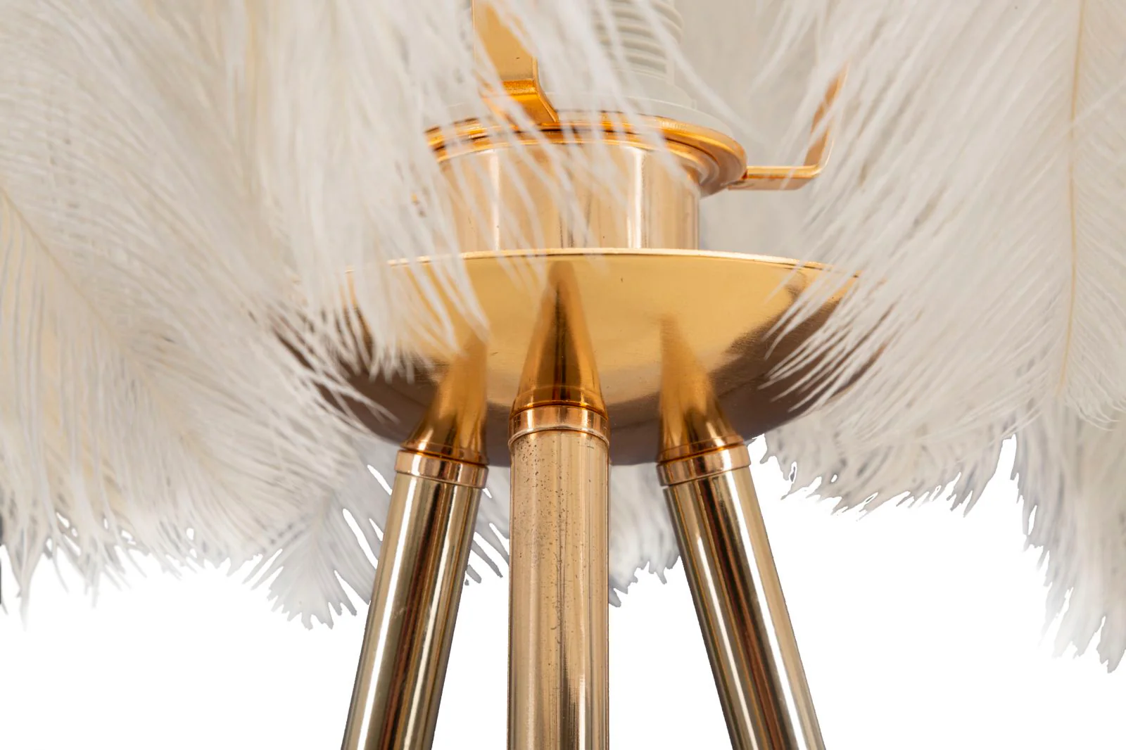 Lampada da Tavolo con Paralume in Piume - Ø 40 cm, Altezza 60 cm - Image 3