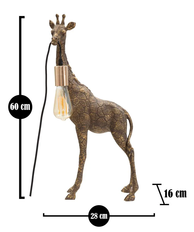 Lampada da Tavolo Giraffa Decorativa cm 28x16x60 - Image 7