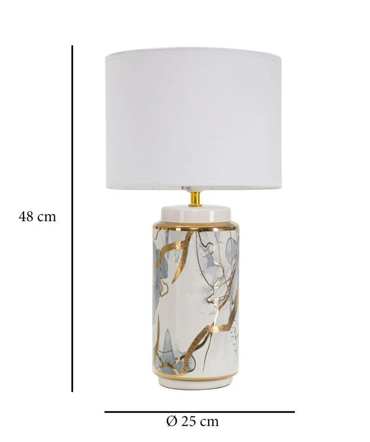 Lampada da tavolo glam astratta nera ø 25x48 cm - Image 5