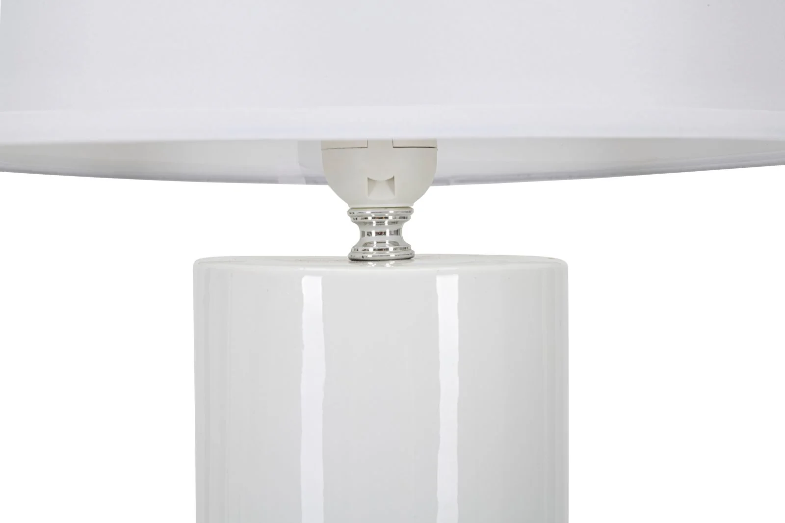 Lampada da Tavolo Elegante Glam con Paralume Bianco Ø 30x48,5 - Image 2
