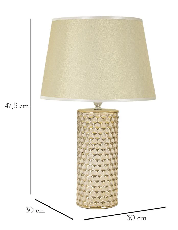 Lampada da Tavolo Elegante Dorata cm ø 30x47,5 - Image 6