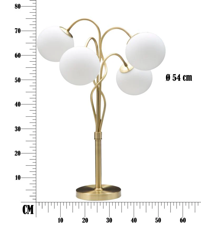 Lampada da Tavolo Glamour 4 Luce Ø 53x74 cm - Image 8