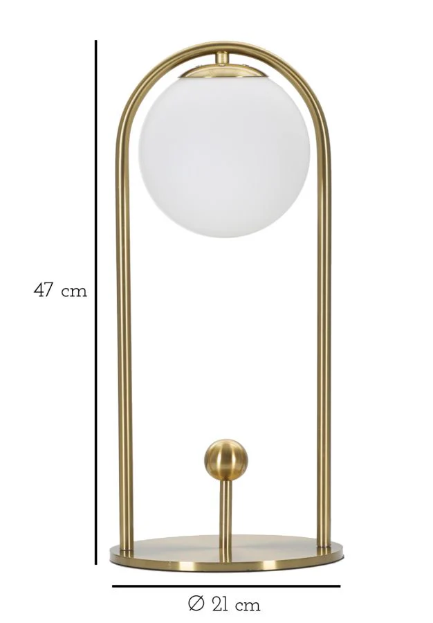 Lampada da Tavolo Elegante Glamy Arc - cm ø 21x47 - Image 6