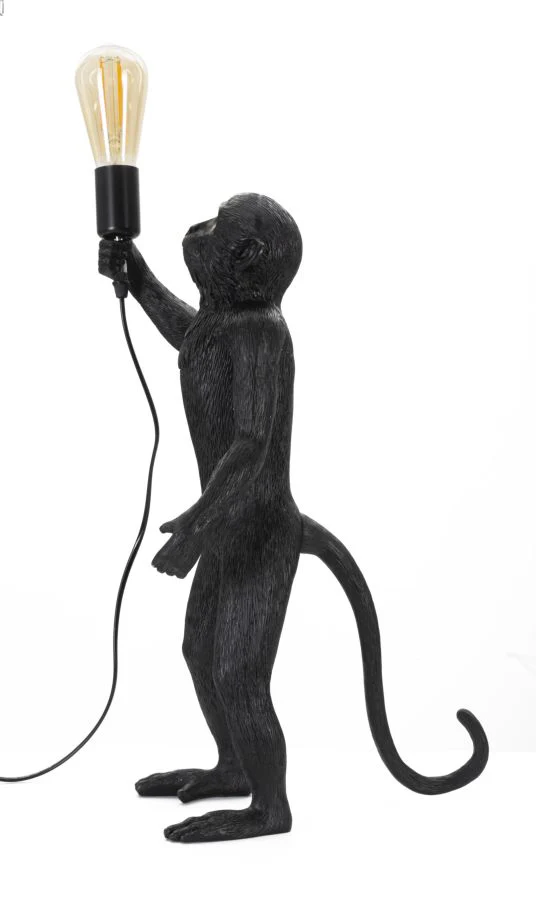 Lampada da Tavolo Scimmia Nera cm ø 26x34x55 - Image 2
