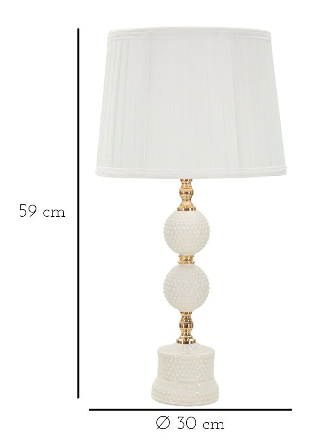 Lampada da Tavolo Napoli Elegante cm ø 30x59 - Image 6