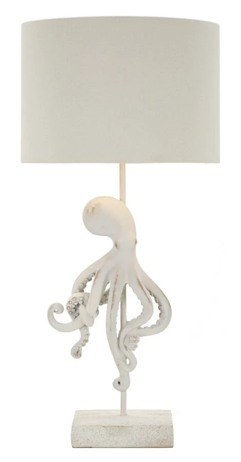 Lampada da Tavolo Octopus Bianca Design Moderno cm ø 30,5x64,5