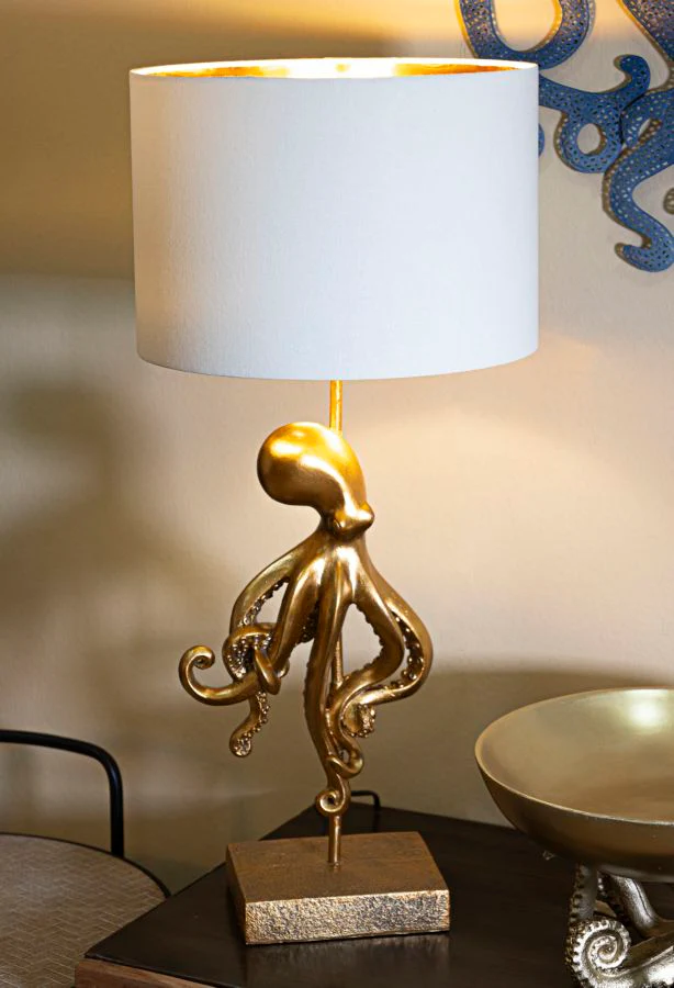 Lampada da tavolo Octopus dorata cm ø 30,5x64,5 - Image 5