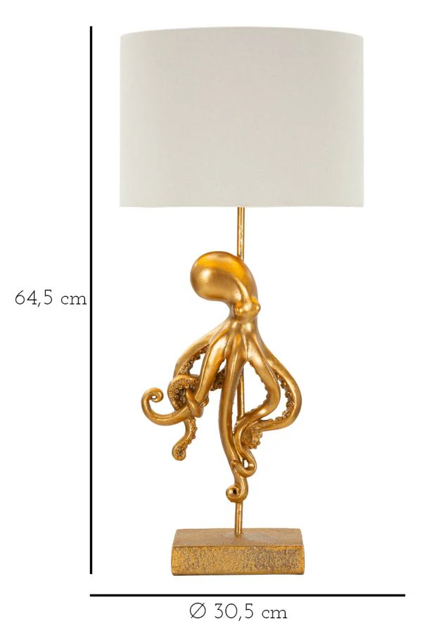 Lampada da tavolo Octopus dorata cm ø 30,5x64,5 - Image 6