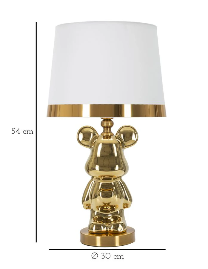 Lampada da tavolo Orsetto dorato cm ø 30x54 - Image 7