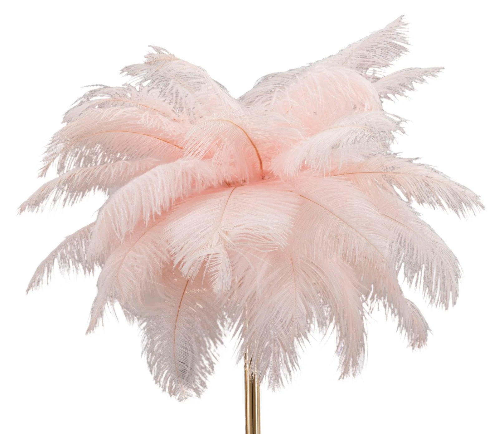 Lampada da Tavolo Eleganza Rosa con Paralume in Piume - Image 2