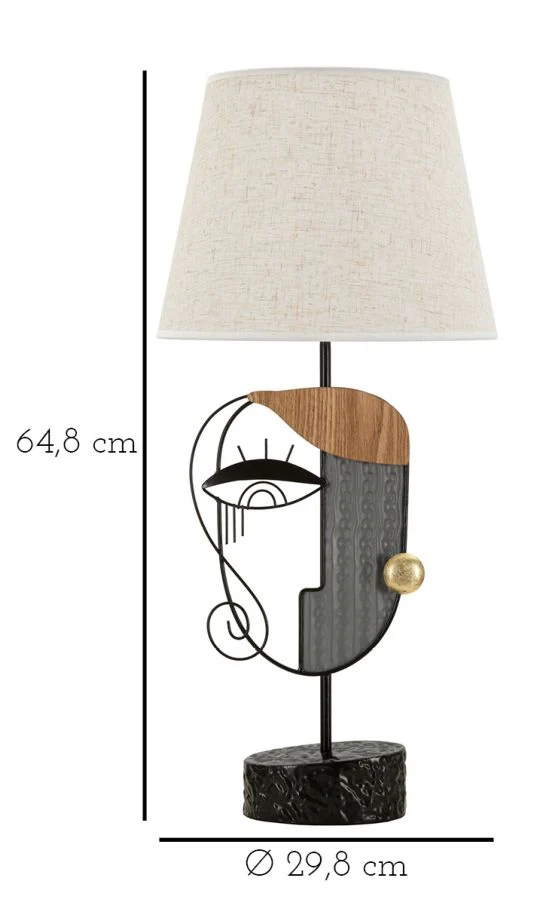 Lampada da Tavolo Picassy Elegante Ø 29,8 cm - Altezza 64,8 cm - Image 7