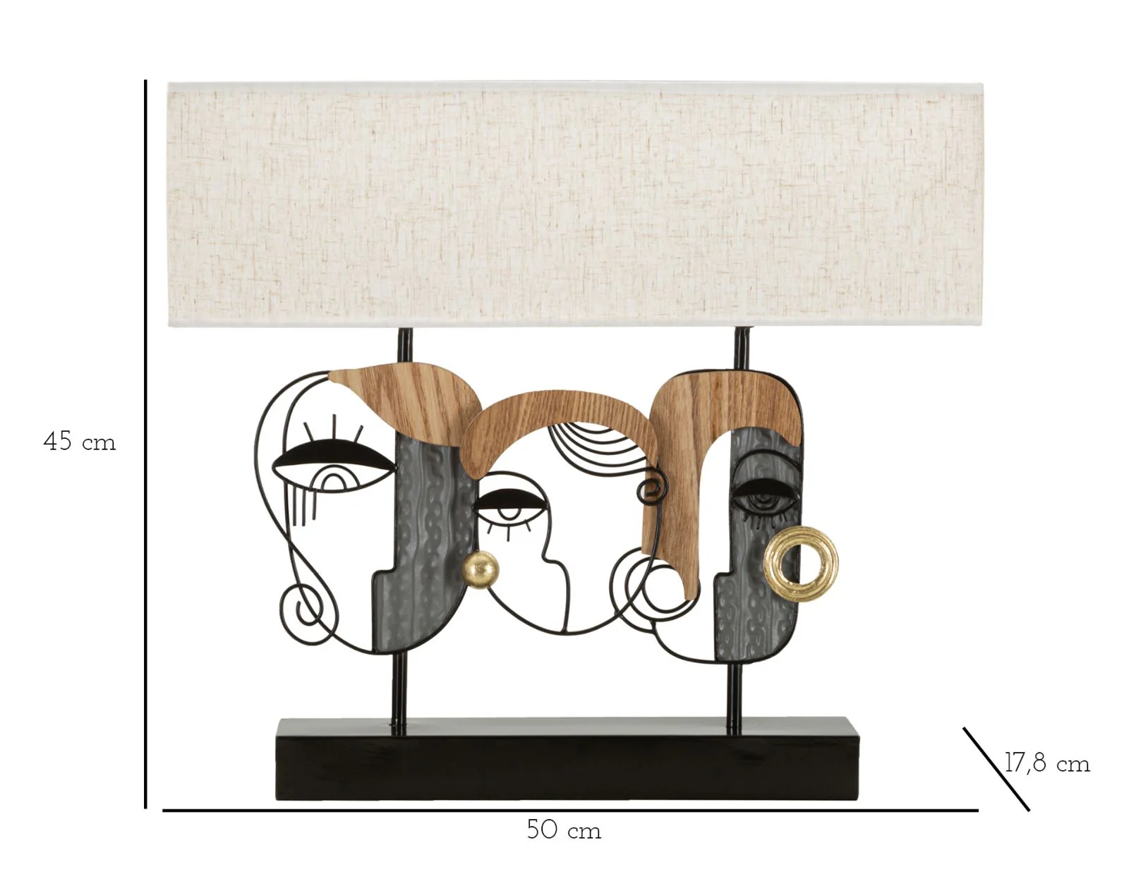 Lampada da Tavolo Picassy Plus - Design Cubista 50x17,8x45 cm - Image 7