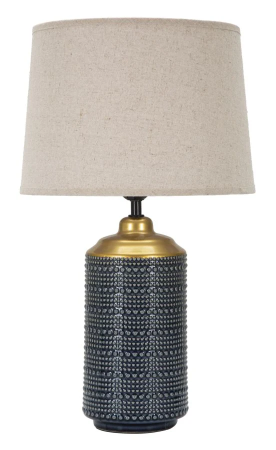 Lampada da Tavolo Elegante Point Dark in Ceramica Ø 28x47 cm