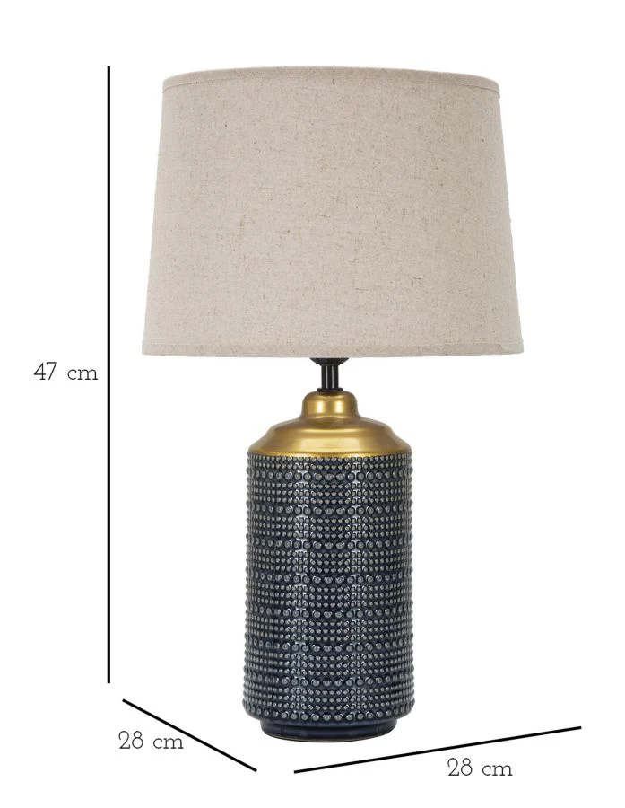 Lampada da Tavolo Elegante Point Dark in Ceramica Ø 28x47 cm - Image 6