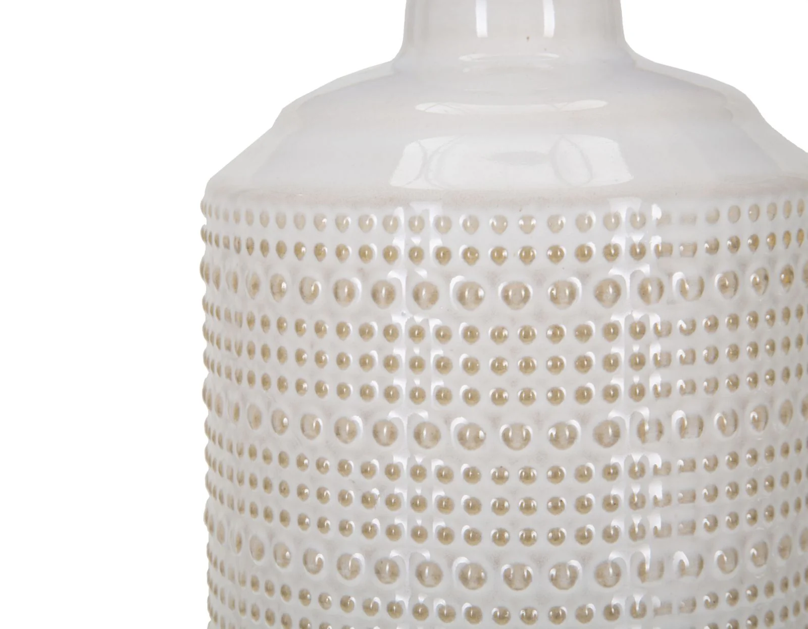 Lampada da Tavolo Elegante in Ceramica con Paralume Bianco 28x47 cm - Image 4
