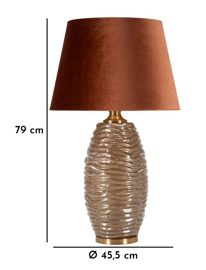 Lampada Da Tavolo Praga -B- Cm Ø 45,5X79 Elegante Design - Image 14
