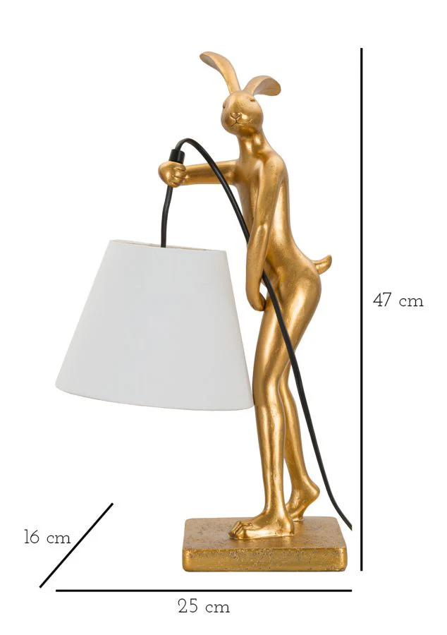 Lampada da Tavolo Coniglio Design Unico cm 26x16x47 - Image 7