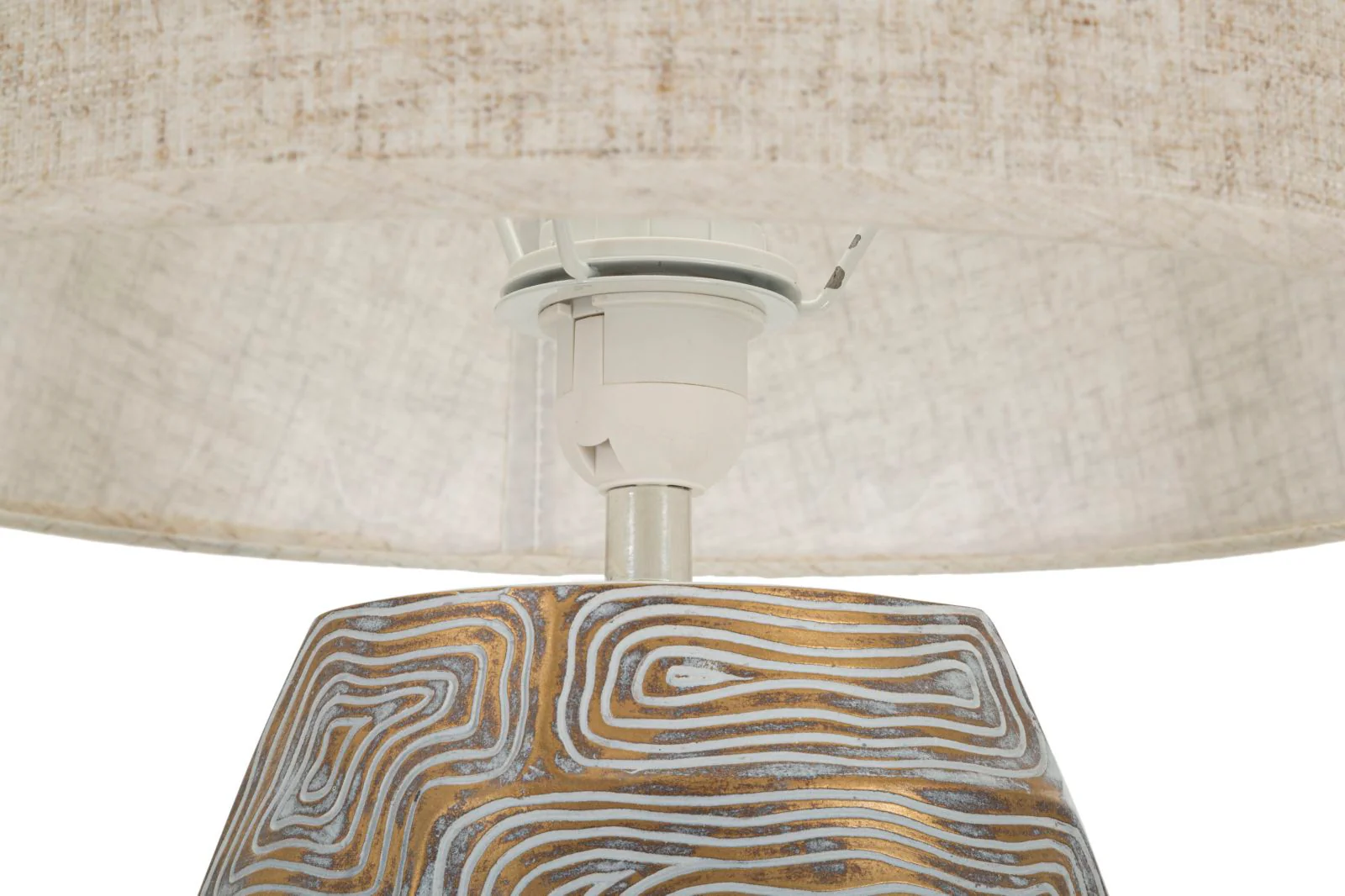 Lampada da tavolo Eclips Tower in resina, design elegante 38x90 cm - Image 4