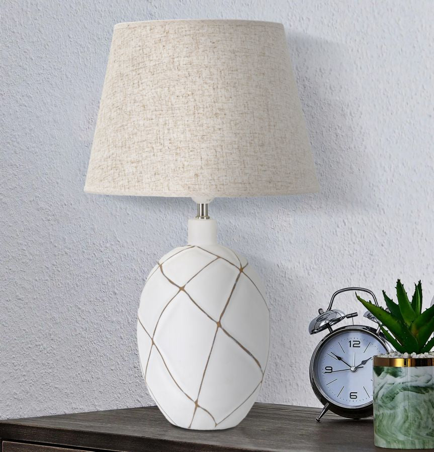 Lampada da tavolo in resina Lines elegante cm ø 35x60 - Image 5
