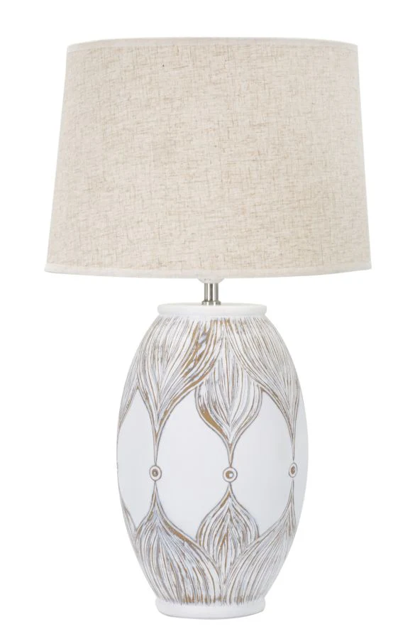 Lampada da Tavolo Atene in Resina Ovale - Design Elegante Ø38x67 cm