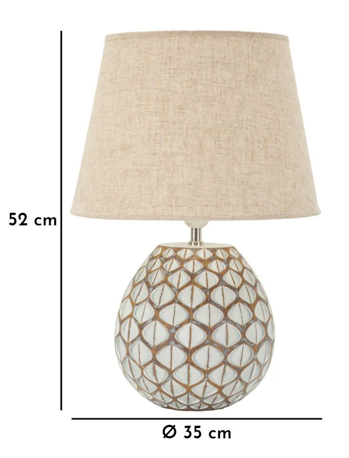 Lampada Da Tavolo Resina Tibet Cm Ø 35X52 Elegante Design - Image 7