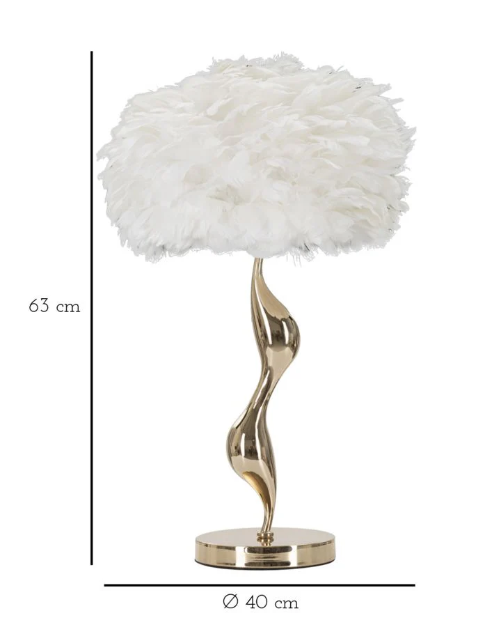 Lampada da Tavolo Slim Elegante Bianca Ø 40x63 cm - Image 7
