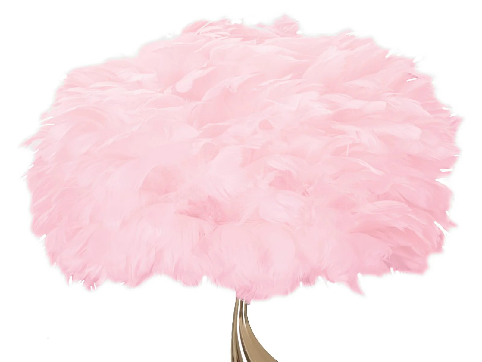 Lampada da tavolo elegante rosa con paralume in piume cm ø 40x63 - Image 2