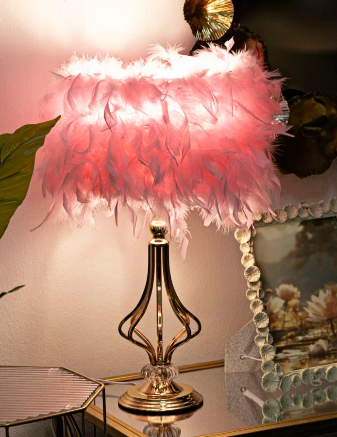 Lampada da Tavolo Tarty Rosa Design Geometrico Ø 25x54 cm - Image 5